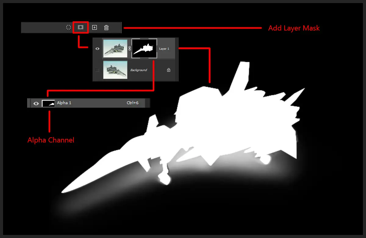 Step 2 how to create an alpha channel in photoshop