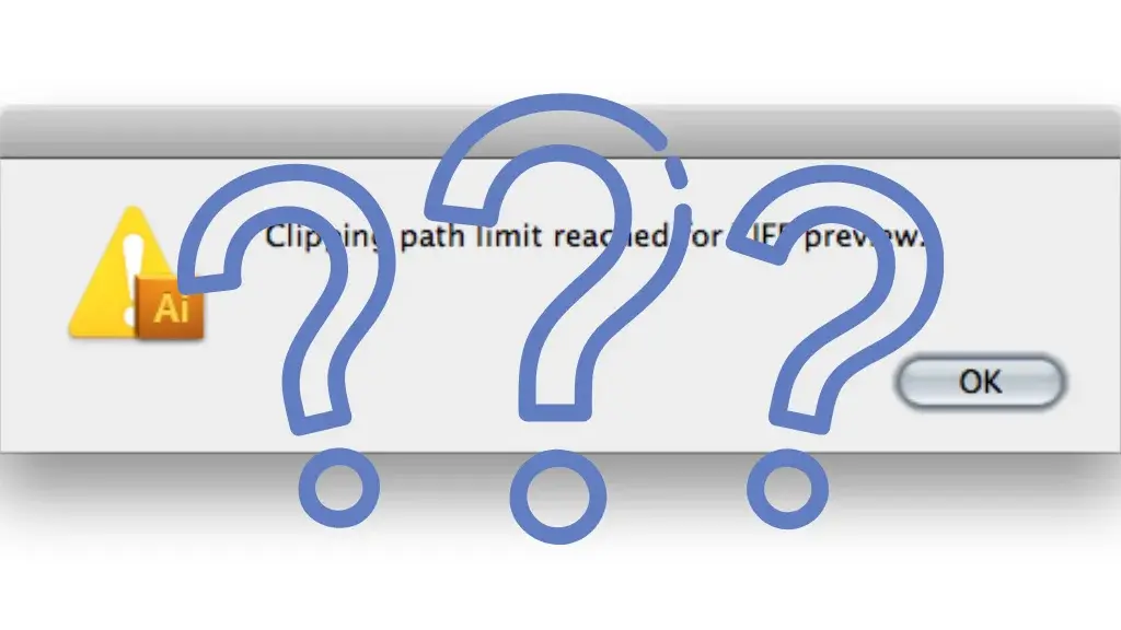 Clipping Path Limit Reached For TIFF Preview