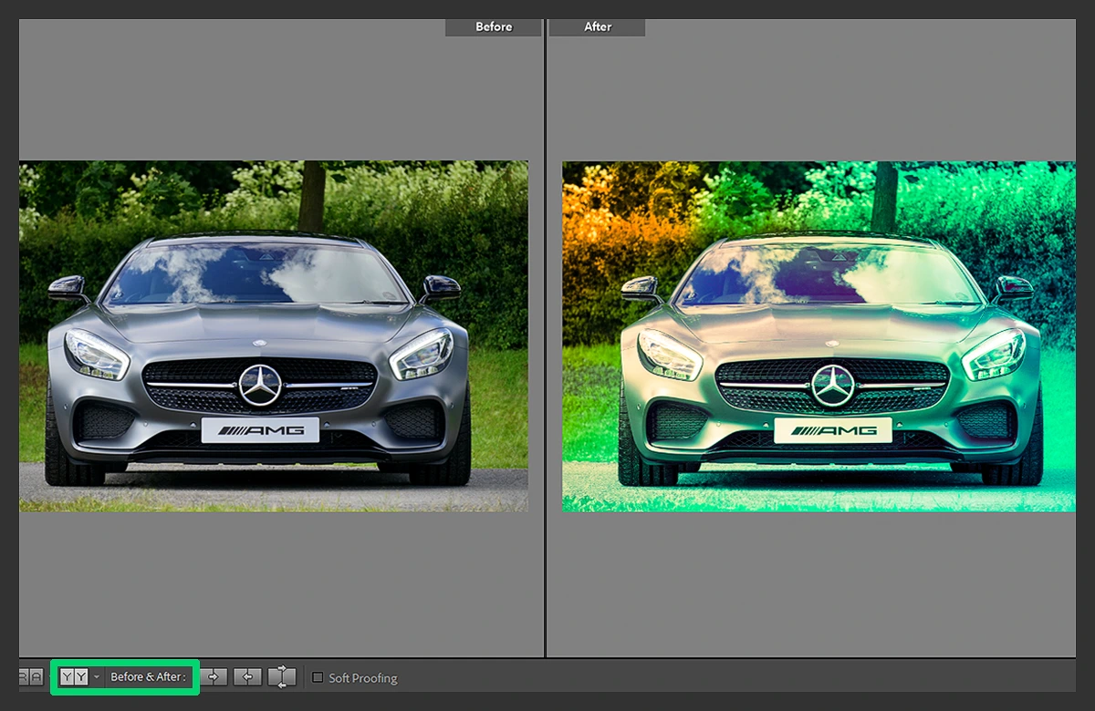 Professional car photo editing Before After
