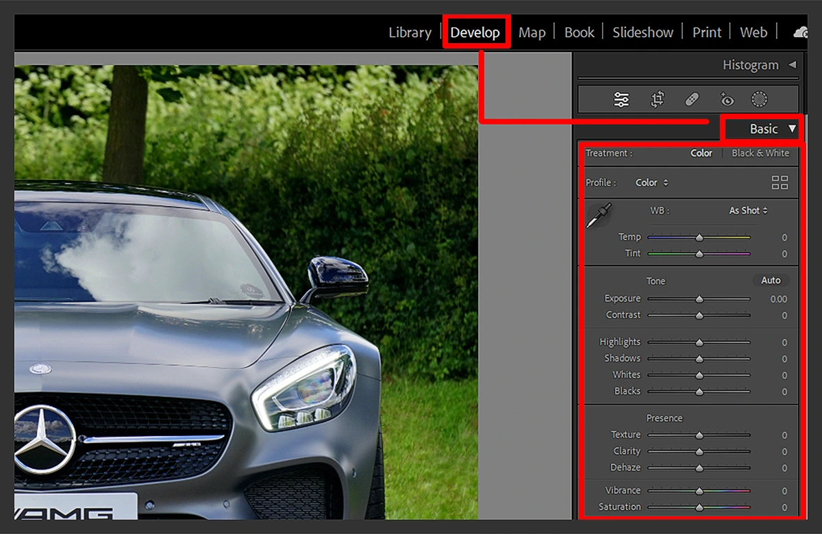 Professional car photo editing Step 2