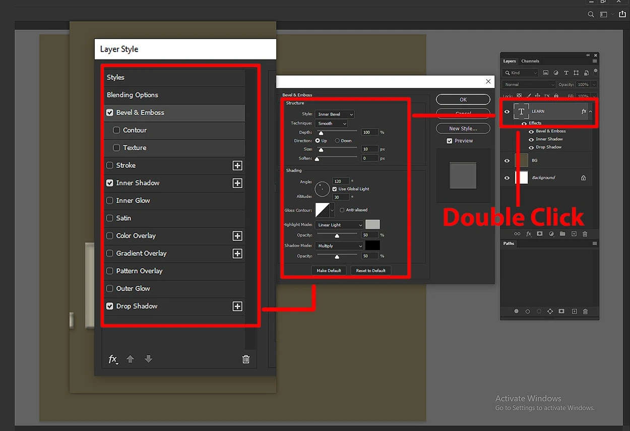 How to create marble text effect in Photoshop Step 3