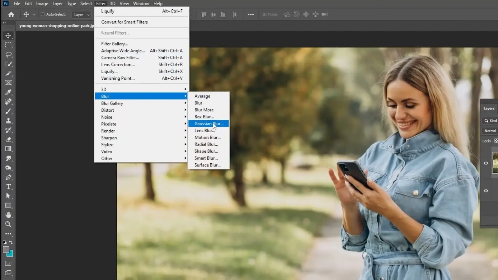 gold texture in photoshop Gaussian blur