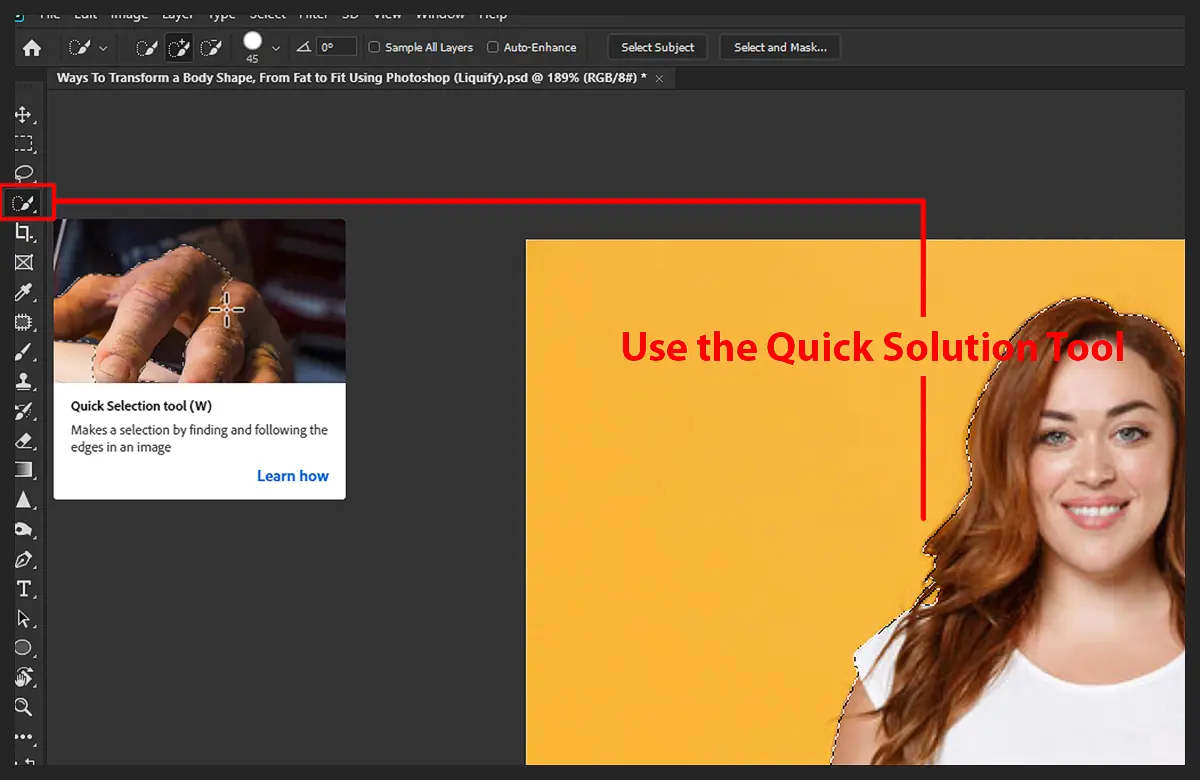 photoshop fat to skinny step 2