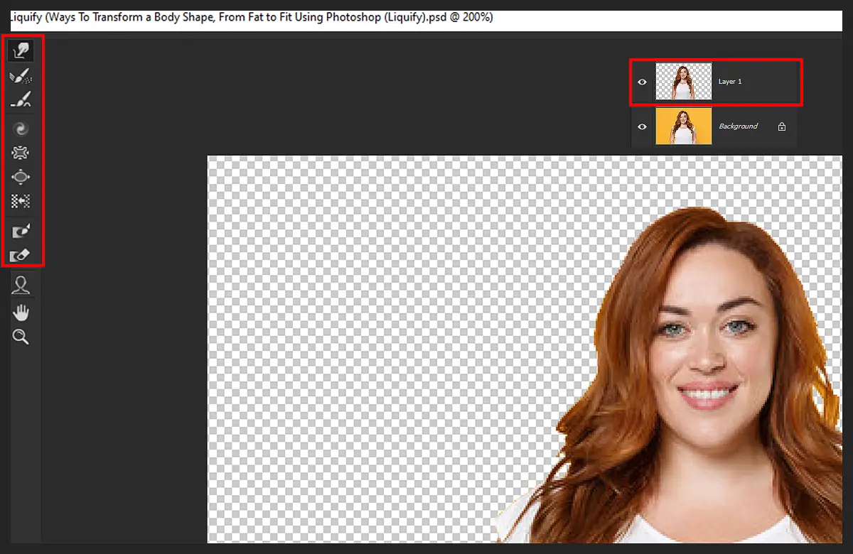 photoshop fat to skinny step 4