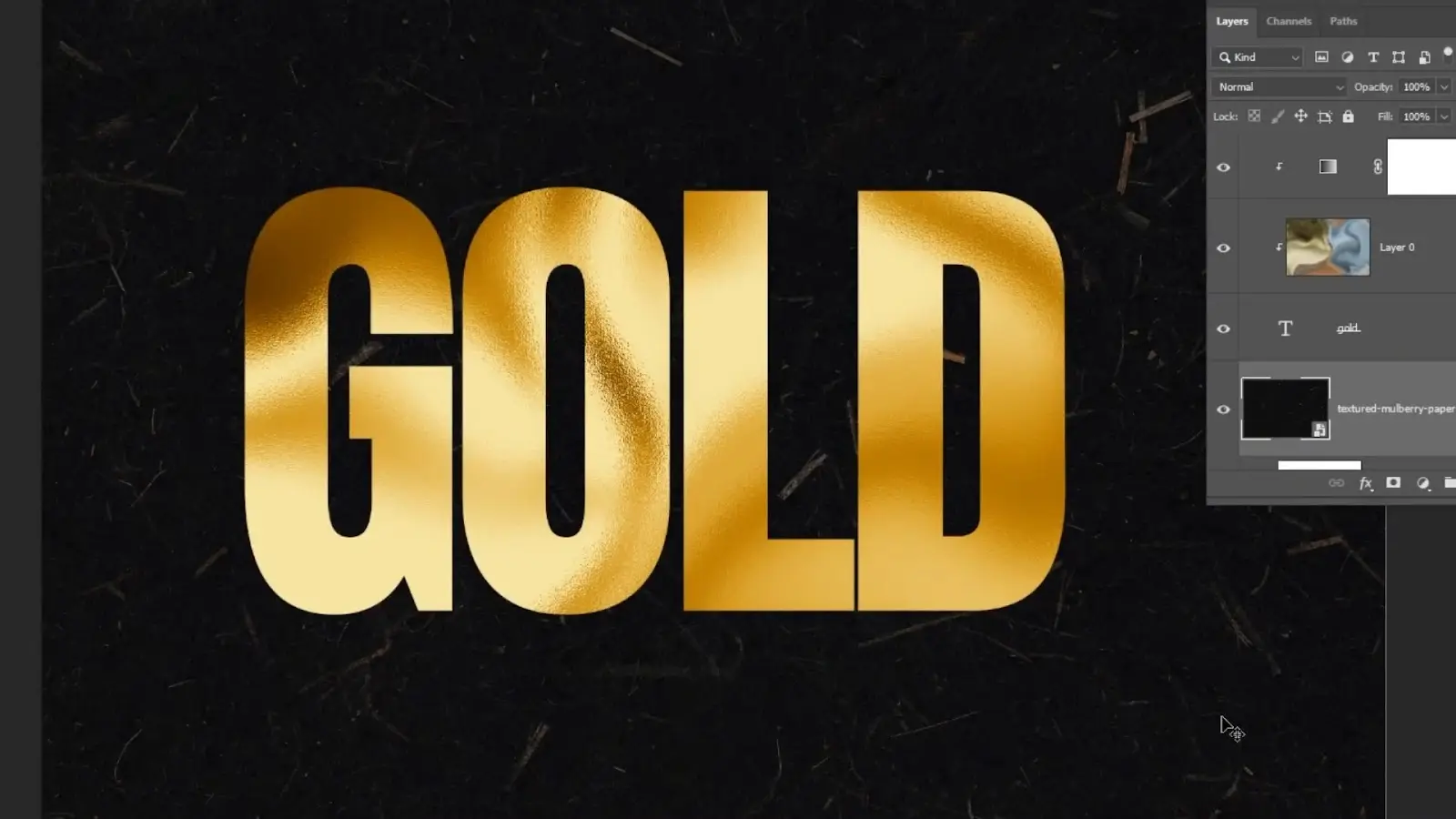 Golden finishing touch