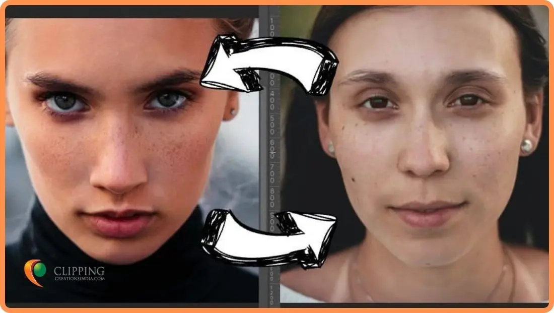 Swap faces Photoshop technique