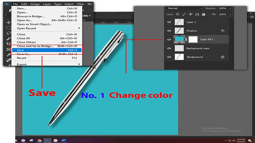 how to create a drop shadow in Photoshop 