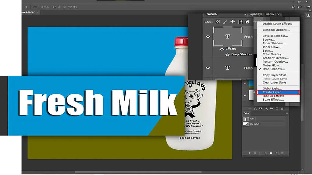 creating and modifying directional shadows in Photoshop
