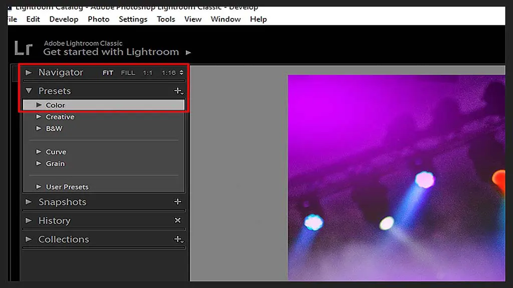 Step 3: Choose Your Editing Preset