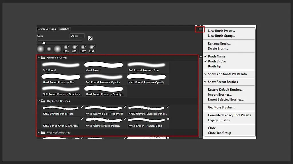 Step 1 Select the scatter brush